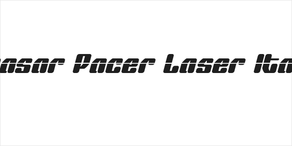 Quasar Pacer Laser Italic Logo