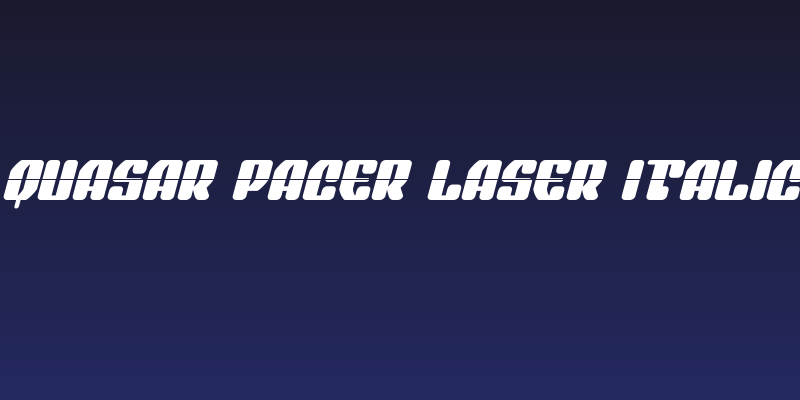 Quasar Pacer Laser Italic Social Header