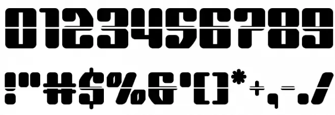 Quasar Pacer Laser Font OTHER CHARS