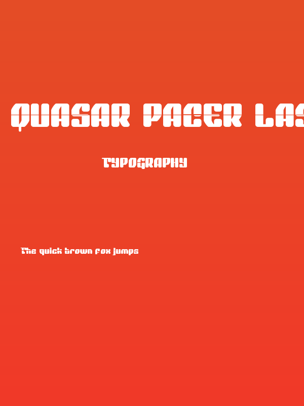 Quasar Pacer Laser Poster
