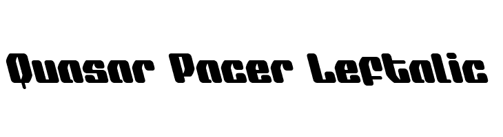 Quasar Pacer Leftalic  免费字体下载