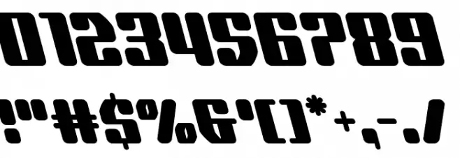 Quasar Pacer Leftalic Font OTHER CHARS