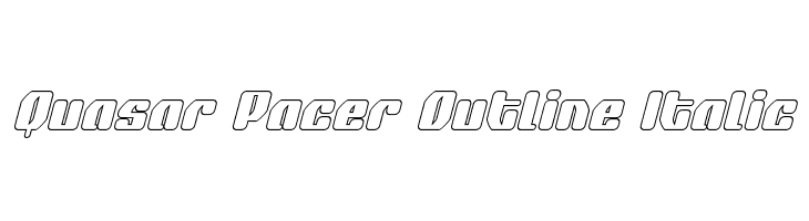 Quasar Pacer Outline Italic  Fuentes Gratis Descargar