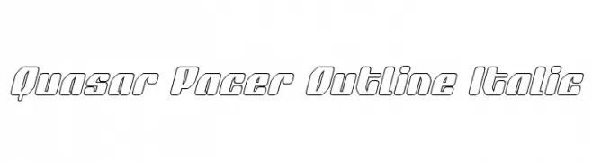 Quasar Pacer Outline Italic 
