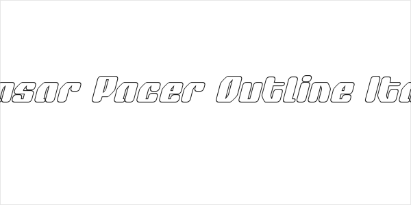 Quasar Pacer Outline Italic Logo