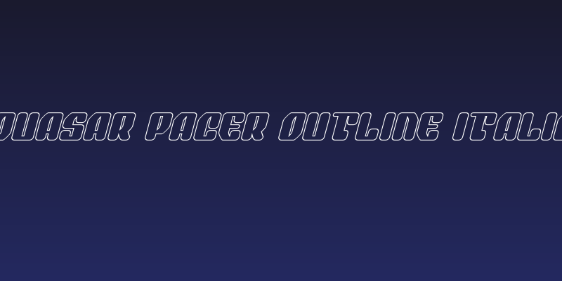 Quasar Pacer Outline Italic Social Header