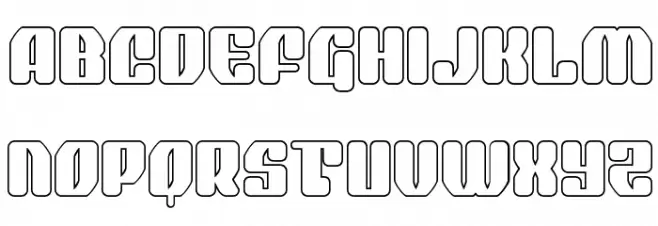 Quasar Pacer Outline Schriftart Groß