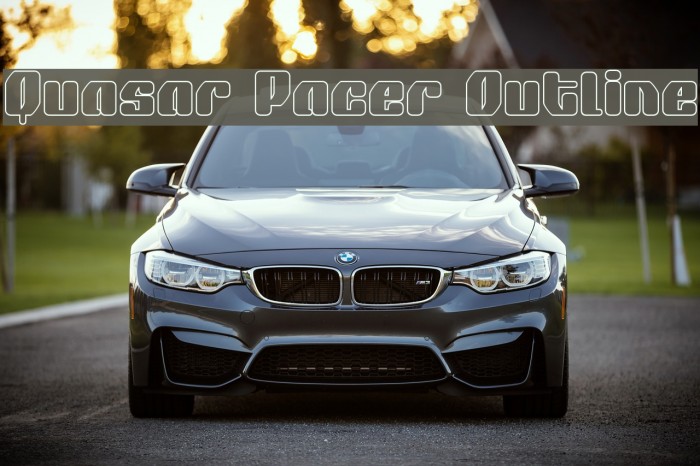 Quasar Pacer Outline Font examples