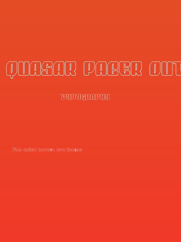 Quasar Pacer Outline Poster