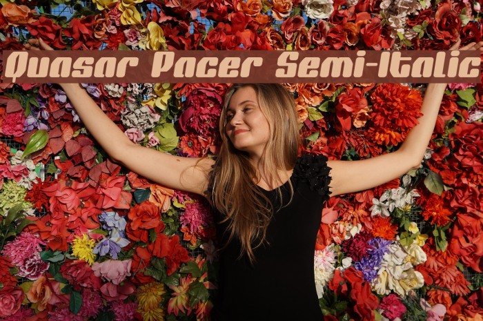 Quasar Pacer Semi-Italic Font examples