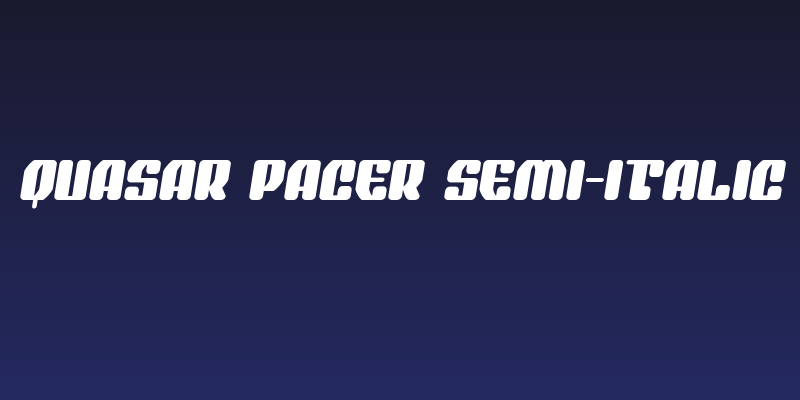 Quasar Pacer Semi-Italic Social Header
