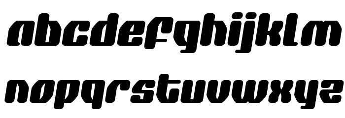Quasar Pacer Semi-Italic Font LOWERCASE
