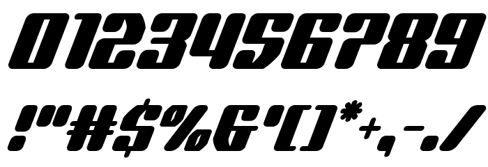 Quasar Pacer Super-Italic Font OTHER CHARS