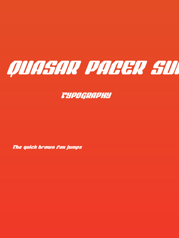 Quasar Pacer Super-Italic Poster