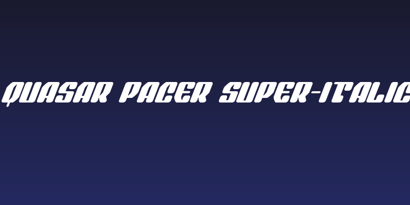 Quasar Pacer Super-Italic Social Header
