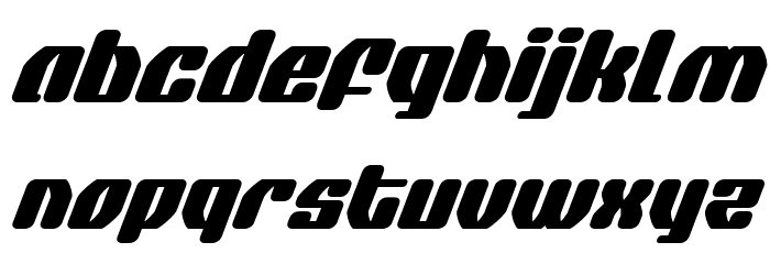Quasar Pacer Super-Italic Font LOWERCASE
