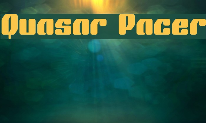 Quasar Pacer Font examples