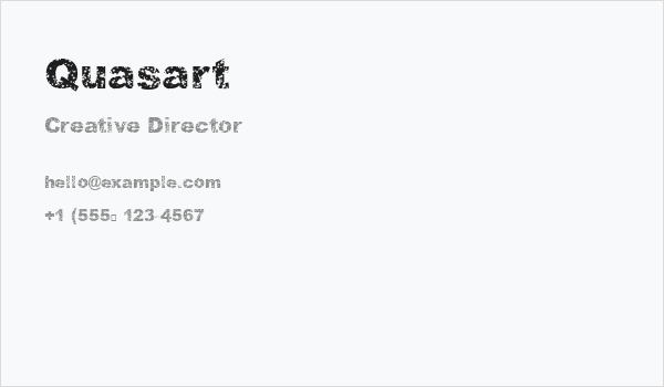 Quasart Business Card