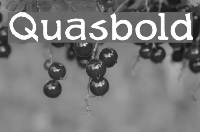 Quasbold Font examples