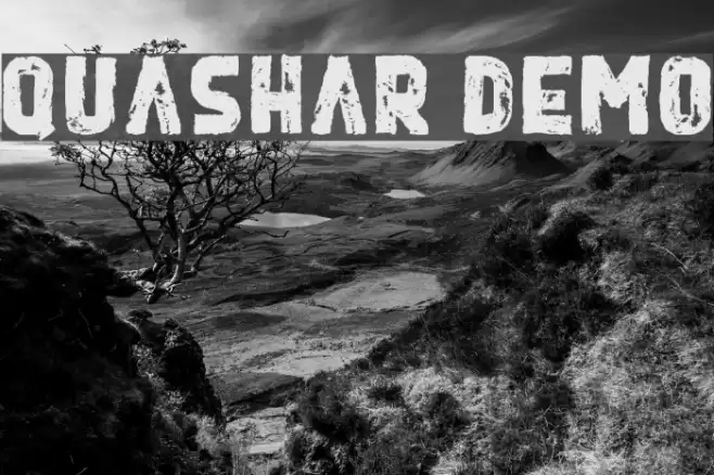 Quashar Demo Font examples