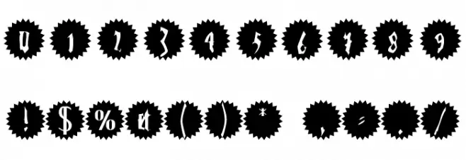 QuasiModoButtons Font OTHER CHARS