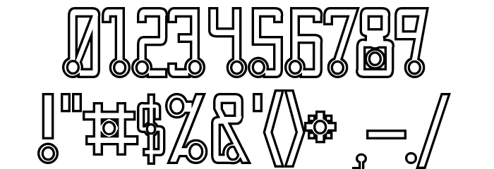 Quasidipitous Hollow Font OTHER CHARS
