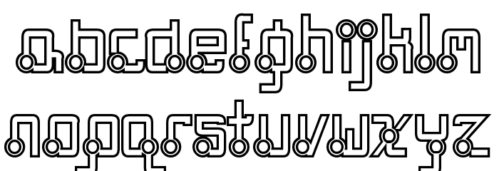 Quasidipitous Hollow Font LOWERCASE