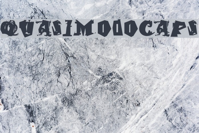 QuasimodoCaps Font examples