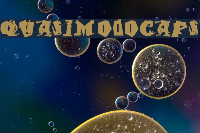 QuasimodoCaps Font examples