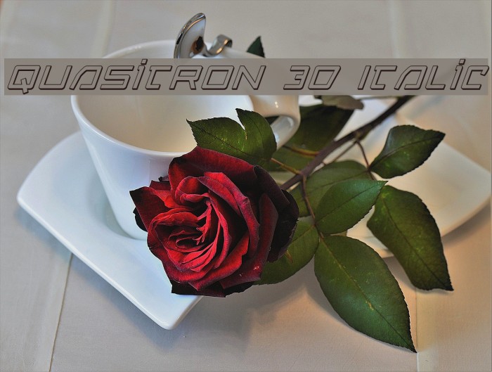 Quasitron 3D Italic Font examples