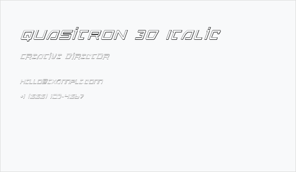 Quasitron 3D Italic Business Card
