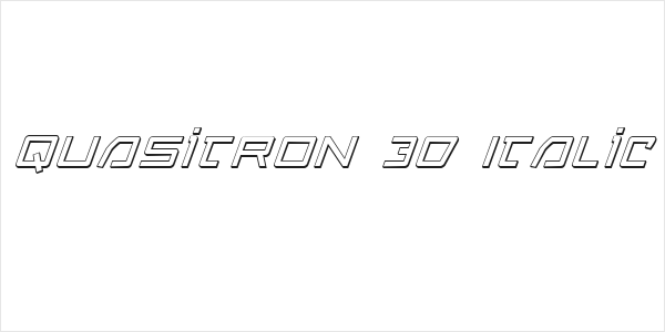 Quasitron 3D Italic Logo