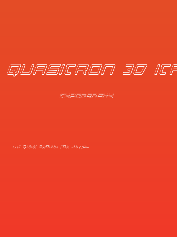Quasitron 3D Italic Poster