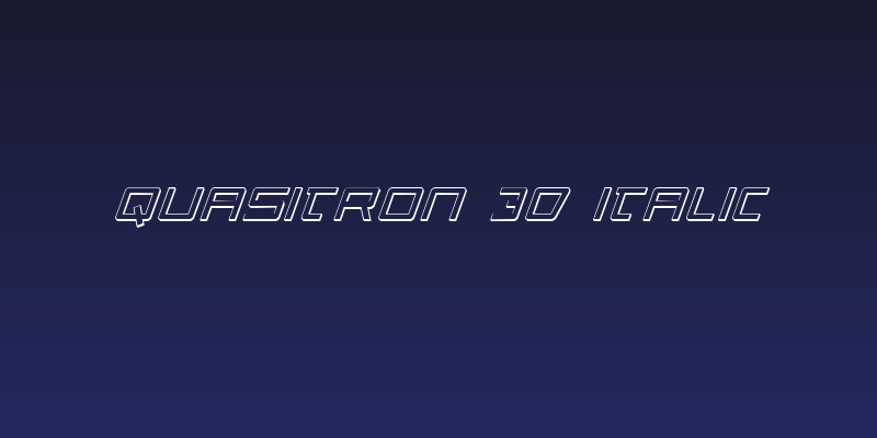 Quasitron 3D Italic Social Header