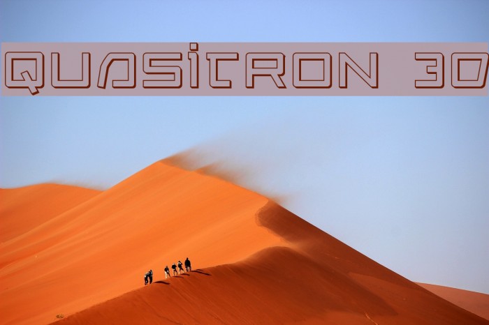 Quasitron 3D Font examples