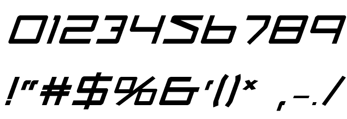 Quasitron Bold Italic Font OTHER CHARS