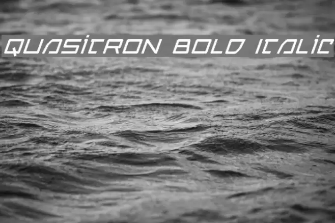 Quasitron Bold Italic Caratteri examples