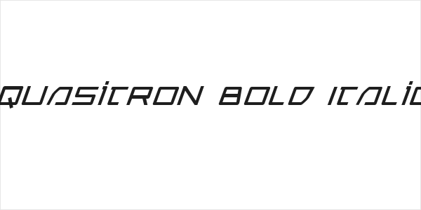 Quasitron Bold Italic Logo