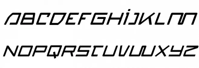 Quasitron Bold Italic Caratteri MINUSCOLO