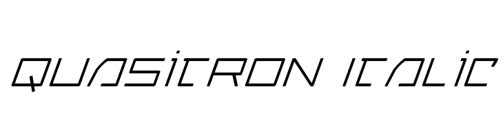 Quasitron Italic  font caratteri gratis