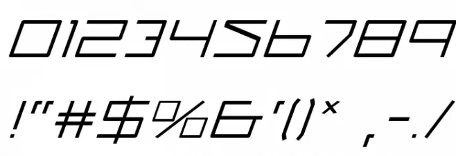 Quasitron Italic Caratteri ALTRI CARATTERI