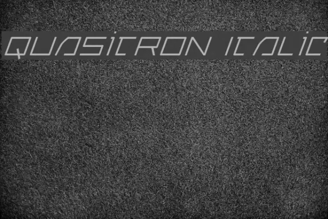 Quasitron Italic Caratteri examples