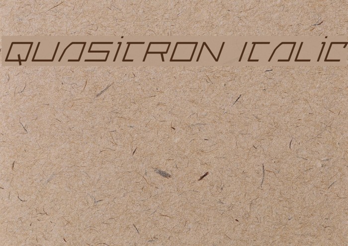Quasitron Italic Caratteri examples