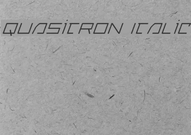 Quasitron Italic Caratteri examples