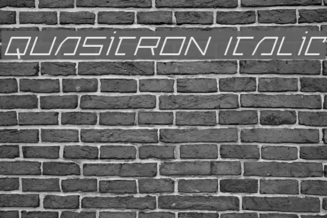 Quasitron Italic Caratteri examples