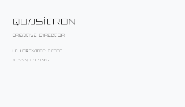 Quasitron Business Card
