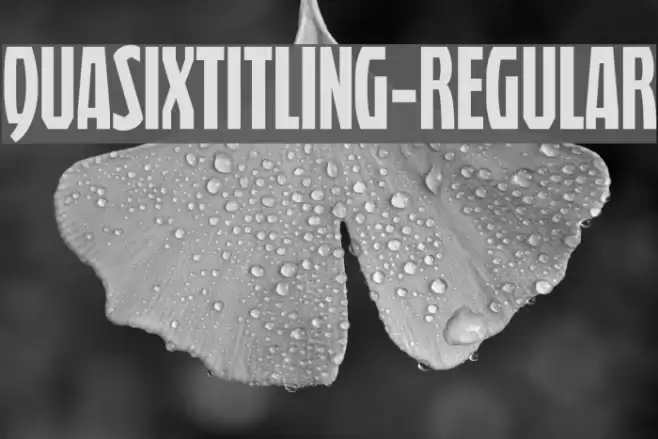 QuasixTitling-Regular Font examples