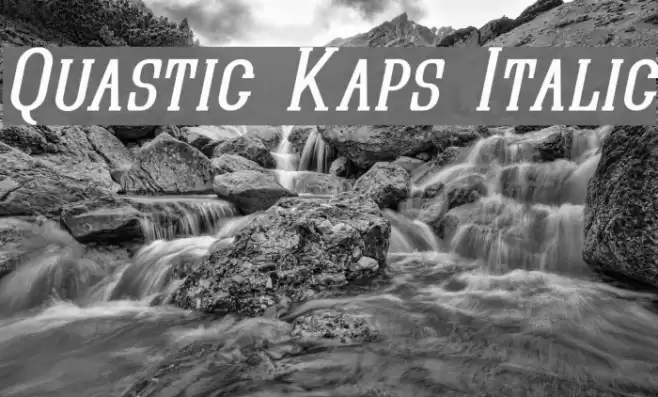 Quastic Kaps Italic Font examples