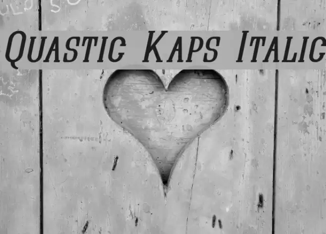 Quastic Kaps Italic Font examples