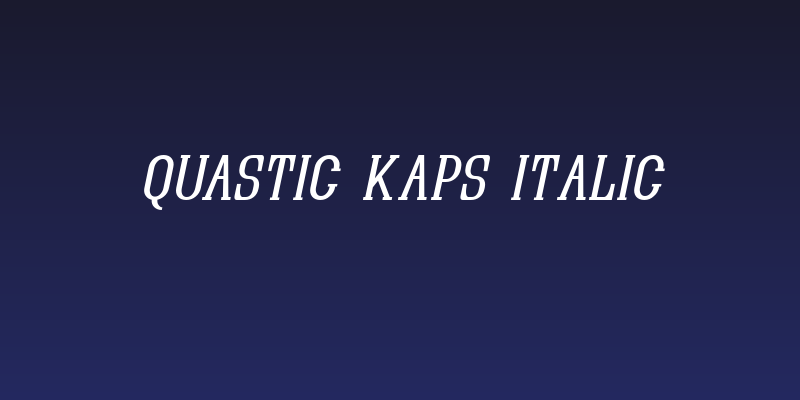 Quastic Kaps Italic Social Header